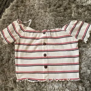 Off the Shoulder Striped Top